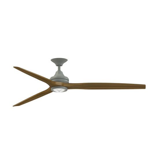 Fanimation Spitfire 72in DC Custom Smart Ceiling Fan | Antique Graphite and Koa Wood Blades | Covered Patio & Great Room | Model FPD6721BAGP-72K-LK