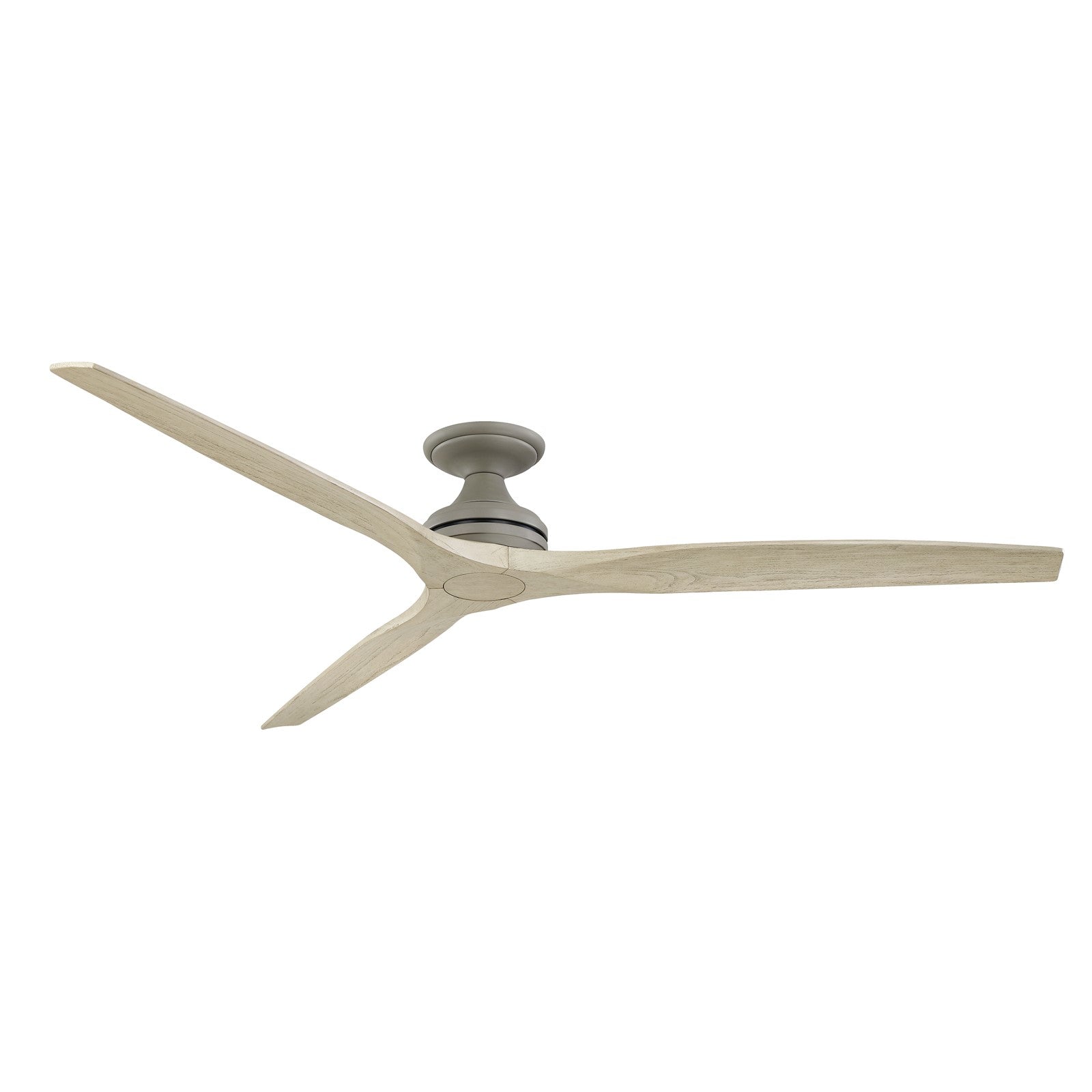 Fanimation Spitfire DC Custom 72in Flush Ceiling Fan | Antique Graphite and Light Oak Buttonwood | Covered Patio & Living | Model FPD6721BAGP-72LO-F