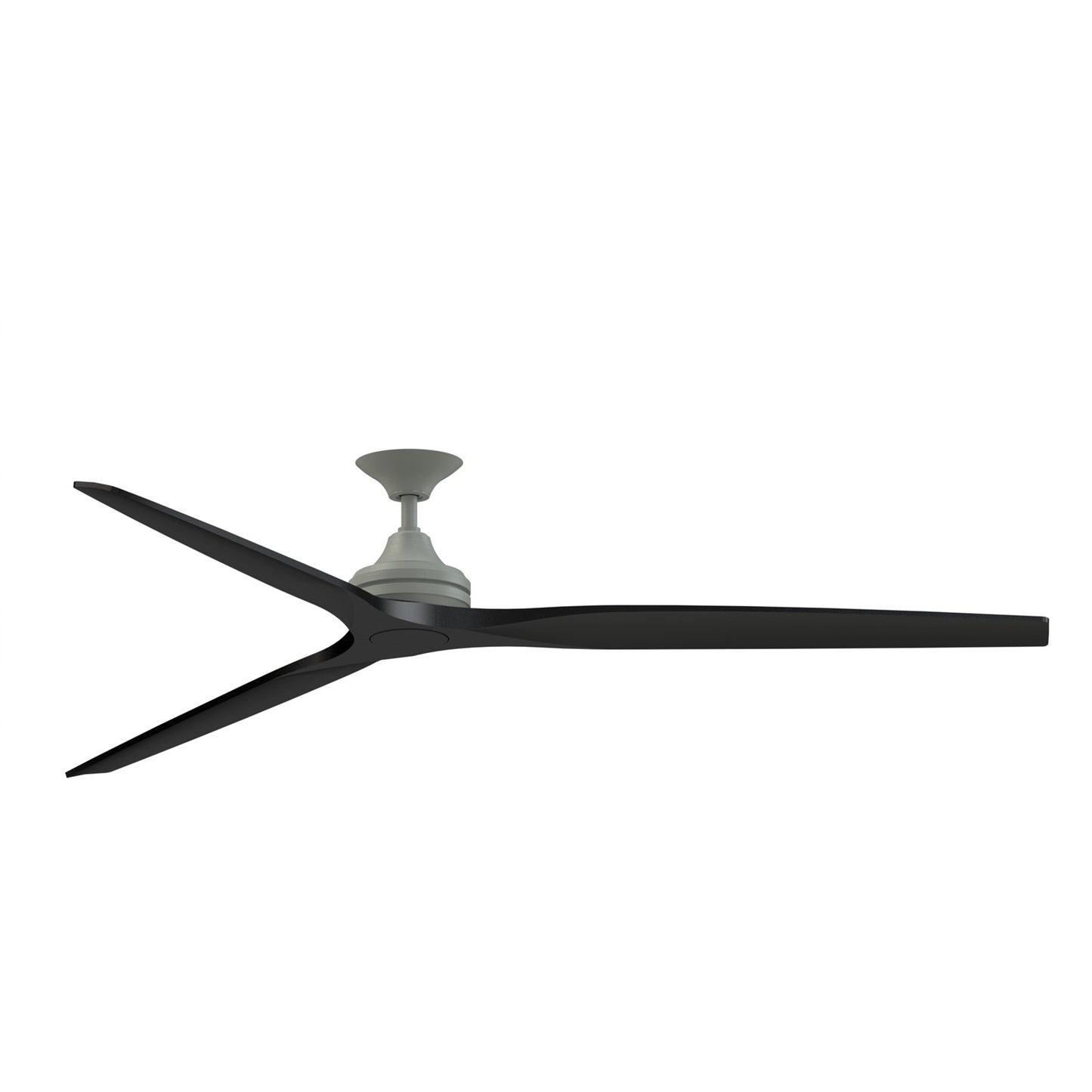 Fanimation Spitfire 84in Downrod Smart Ceiling Fan | Antique Graphite and Black | Covered Patio & Great Room | Model FPD6721BAGP-84BL