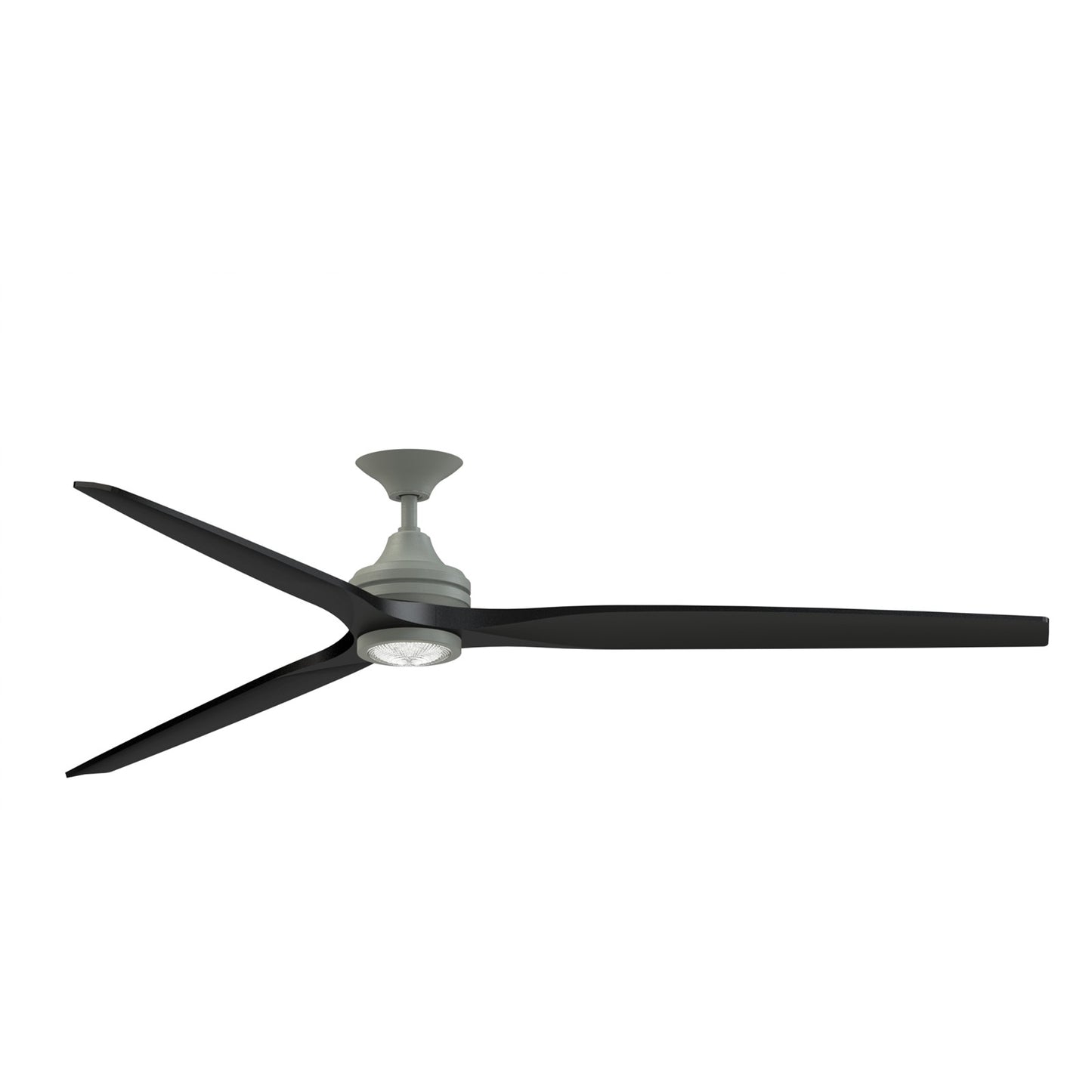 Fanimation Spitfire 84in Smart Ceiling Fan with LED Light Kit | Antique Graphite and Black | Covered Patio & Living Room | Model FPD6721BAGP-84BL-LK