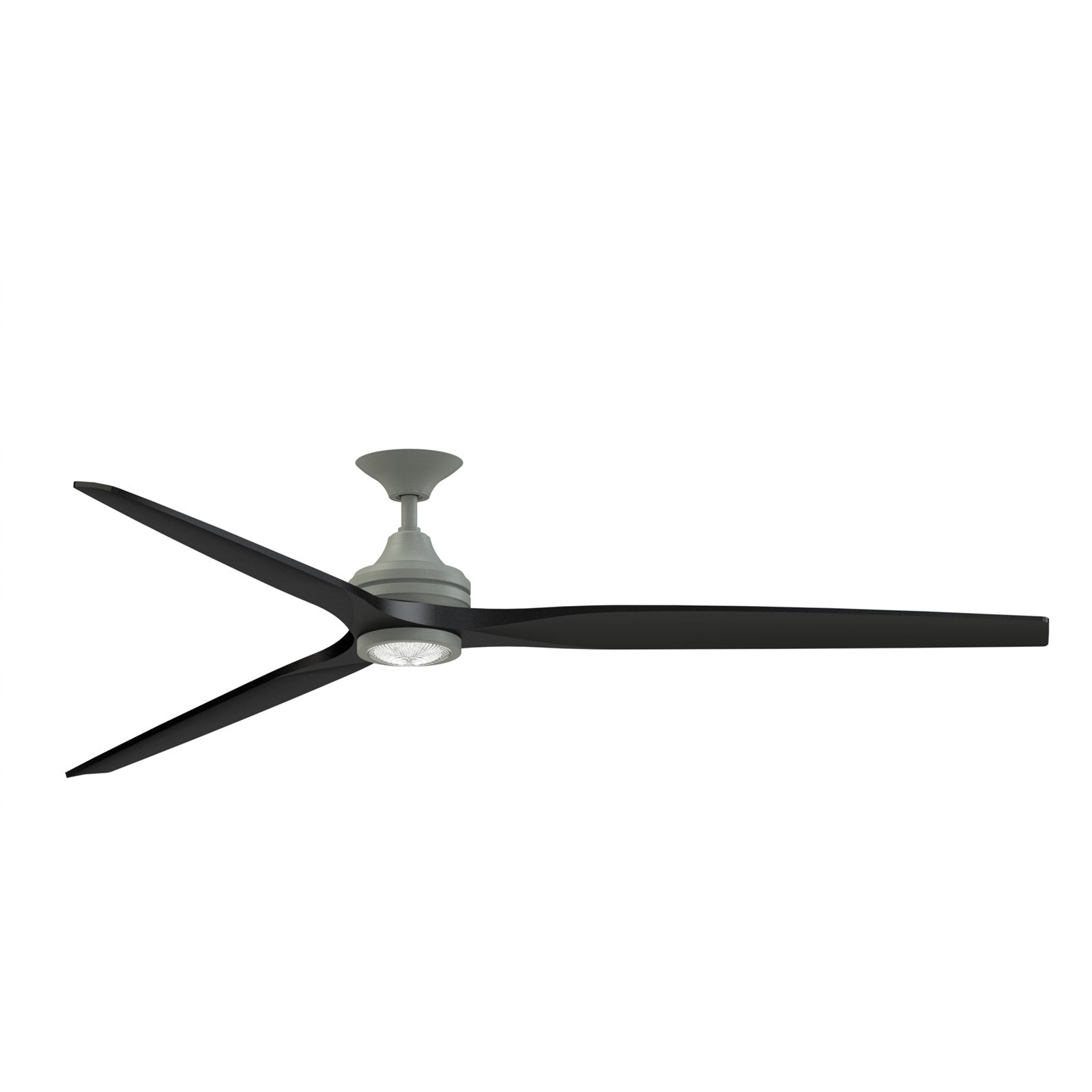 Fanimation Spitfire 84in Smart Ceiling Fan with LED Light Kit | Antique Graphite and Black | Covered Patio & Living Room | Model FPD6721BAGP-84BL-LK