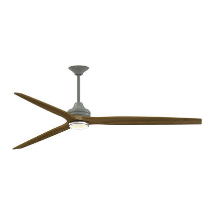 Fanimation Spitfire 84in 1-Light Ceiling Fan | Antique Graphite and Koa Wood Blades | Covered Patio & Great Room | Model FPD6721BAGP-84K-DWLK