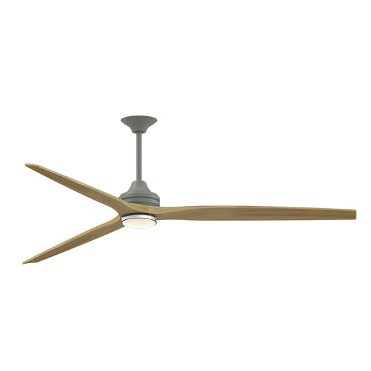 Fanimation Spitfire DC Custom 84in 1-Light Ceiling Fan | Antique Graphite and Clear Glass | Covered Patio & Living Room | Model FPD6721BAGP-84N-DWLK