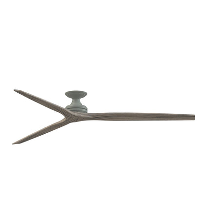 Fanimation Spitfire DC Custom 84in Flush Ceiling Fan | Antique Graphite and Weathered Wood Blades | Covered Patio & Great | Model FPD6721BAGP-84WE-F
