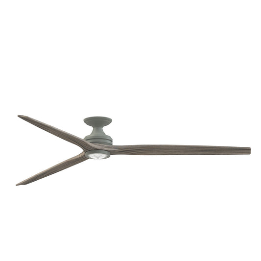Fanimation Spitfire 84in 1-Light Smart Ceiling Fan | Antique Graphite and Weathered Wood | Covered Patio & Great Room | Model FPD6721BAGP-84WE-LK-F