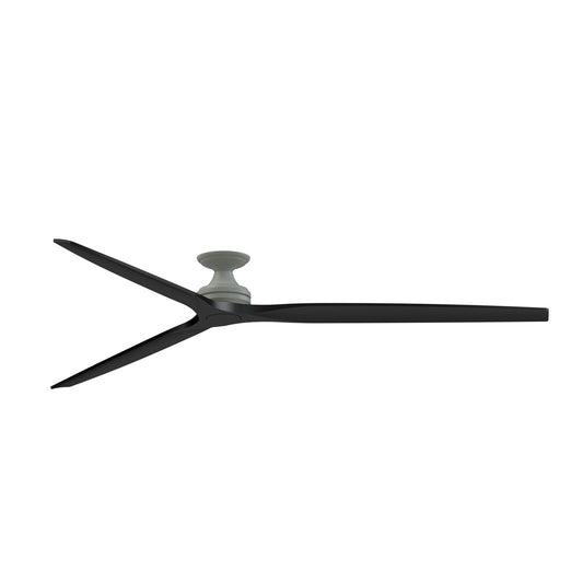 Fanimation Spitfire 96in Flush Ceiling Fan | Antique Graphite and Black Blades | Covered Patio & Large Rooms | Model FPD6721BAGP-96BL-F