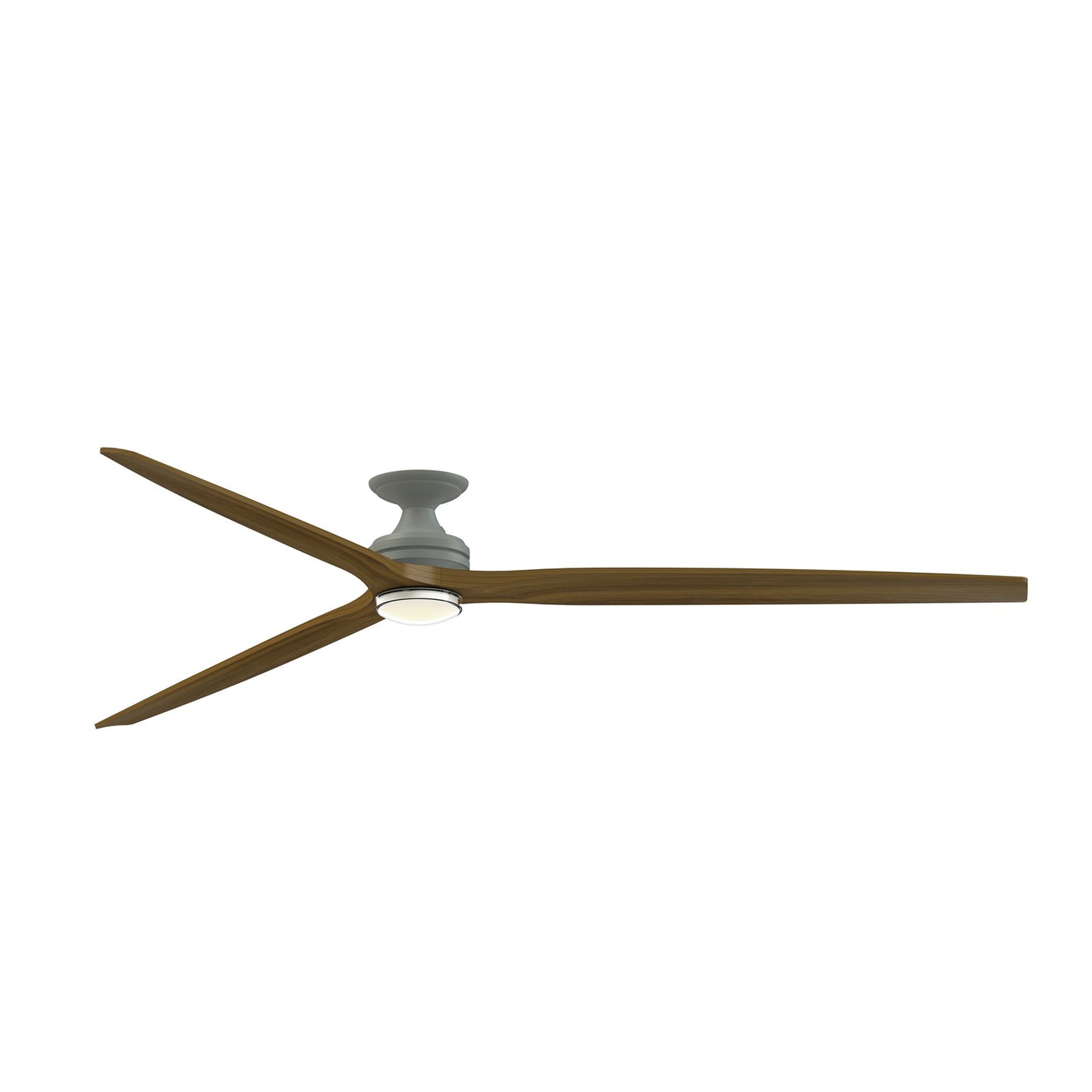 Fanimation Spitfire 96in Flush 1-Light Ceiling Fan | Antique Graphite and Koa Wood Blades | Covered Patio & Living | Model FPD6721BAGP-96K-DWLK-F