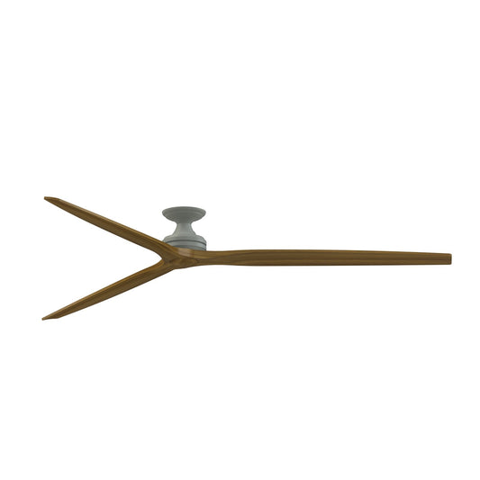 Fanimation Spitfire 96in Flush Ceiling Fan | Antique Graphite and Koa Wood Blades | Covered Patio & Living Room | Model FPD6721BAGP-96K-F