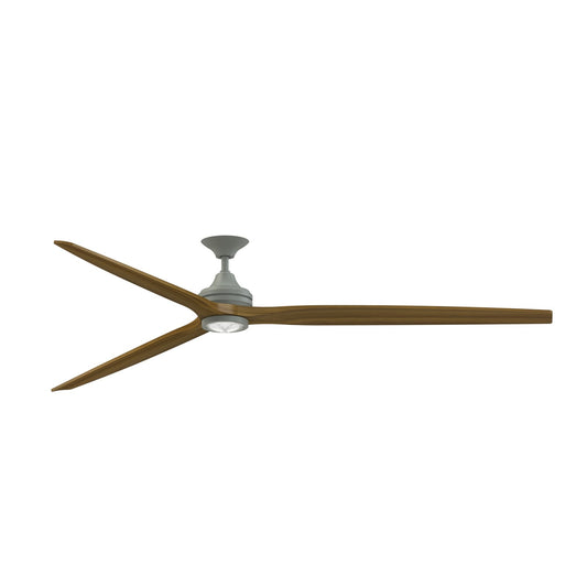 Fanimation Spitfire 96in 1-Light Ceiling Fan | Antique Graphite and Koa Wood Blades | Covered Patio & Living Room | Model FPD6721BAGP-96K-LK