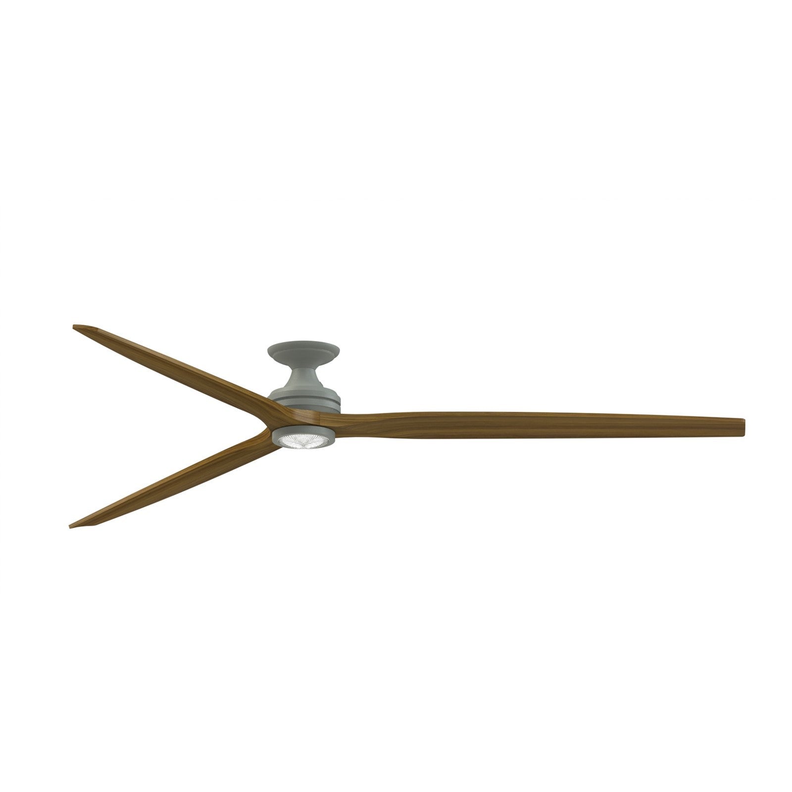 Fanimation Spitfire 96in 3-Light Flush Ceiling Fan | Antique Graphite and Koa Wood | Covered Patio & Sunroom | Model FPD6721BAGP-96K-LK-F