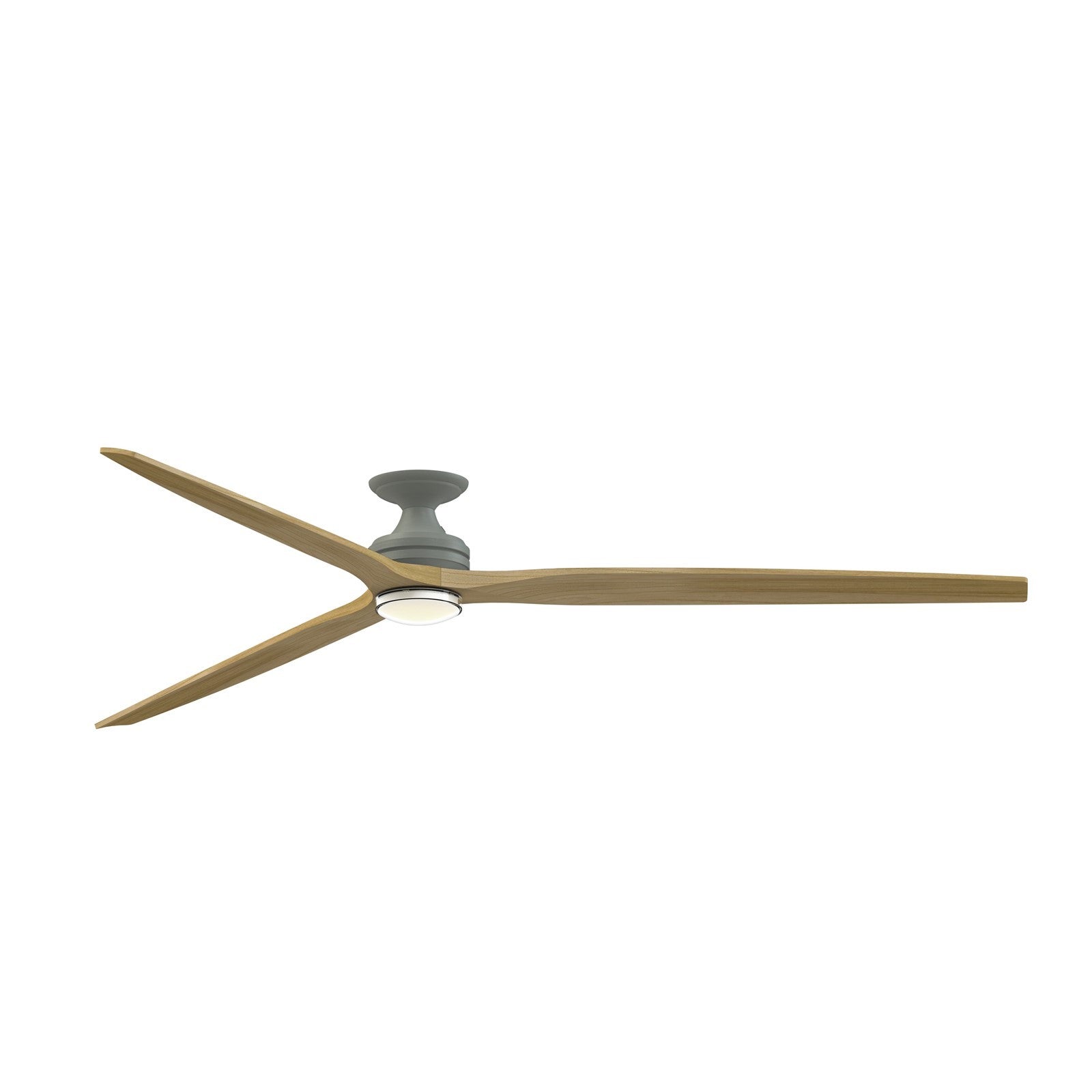 Fanimation Spitfire 96in Flush 1-Light Ceiling Fan | Antique Graphite and Natural Buttonwood | Covered Patio & Low | Model FPD6721BAGP-96N-DWLK-F