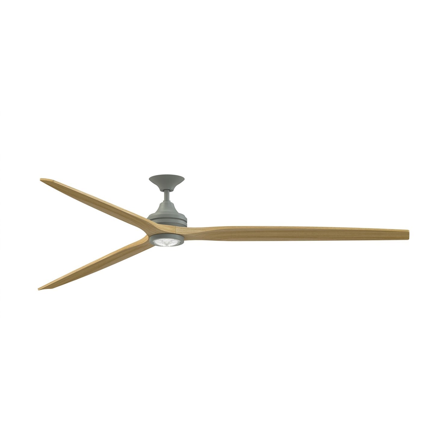 Fanimation Spitfire 96in 1-Light Ceiling Fan | Antique Graphite and Natural Buttonwood | Covered Patio & Great Room | Model FPD6721BAGP-96N-LK