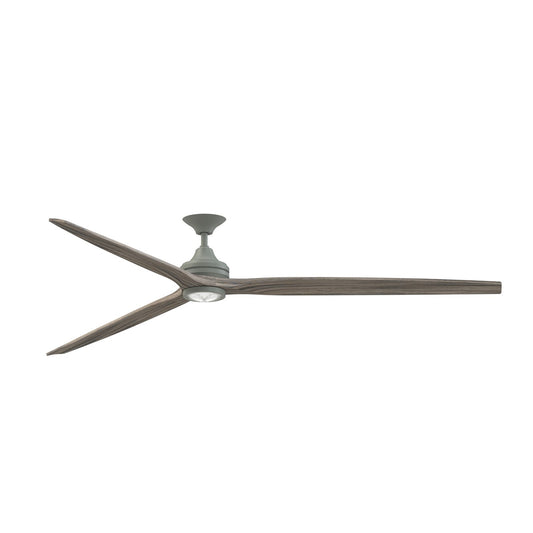 Fanimation Spitfire DC Custom 96in 3-Light Ceiling Fan | Antique Graphite and Weathered Wood Blades | Covered Patio | Model FPD6721BAGP-96WE-LK