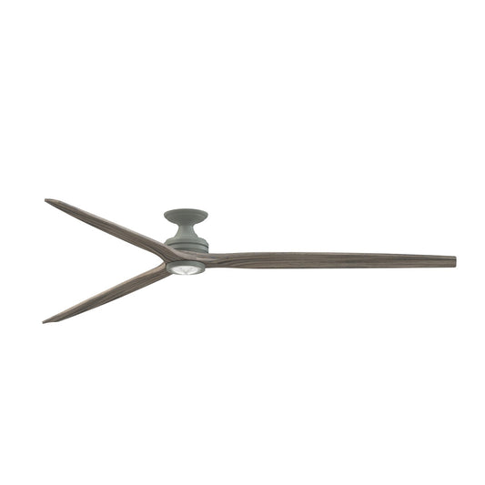 Fanimation Spitfire DC Custom 96in 3-Light Ceiling Fan | Antique Graphite and Weathered Wood | Covered Patio & Great | Model FPD6721BAGP-96WE-LK-F