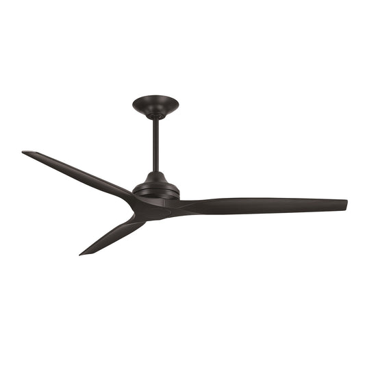 Fanimation Spitfire 64in Ceiling Fan | Modern Black and Black Buttonwood | Covered Patio & Great Room | 64 x 64 x 19.69 in | Model FPD6721BBL-64BL