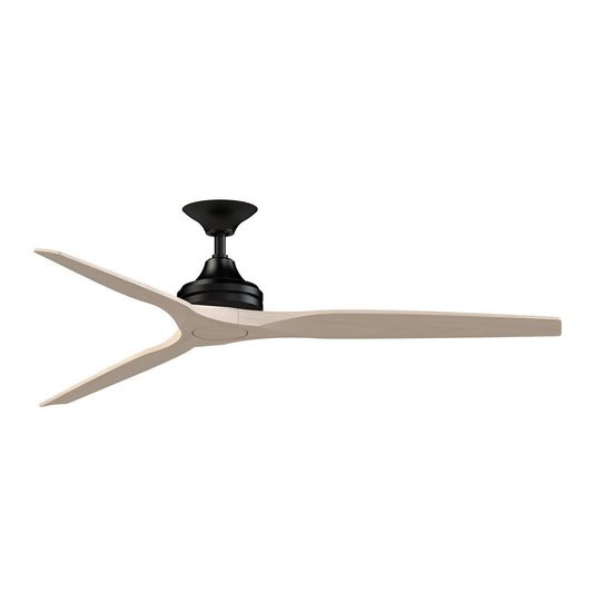 Fanimation Spitfire DC Custom 64in Smart Ceiling Fan | Black and White Washed | Covered Patio & Living Room | Model FPD6721BBL-64WW