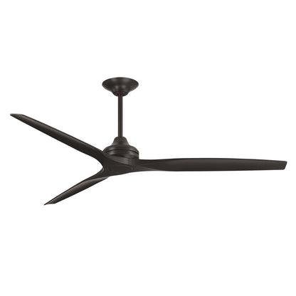 Fanimation Spitfire DC Custom 72in Ceiling Fan | Matte Black and Black Buttonwood | Covered Patio & Sunroom | Model FPD6721BBL-72BL