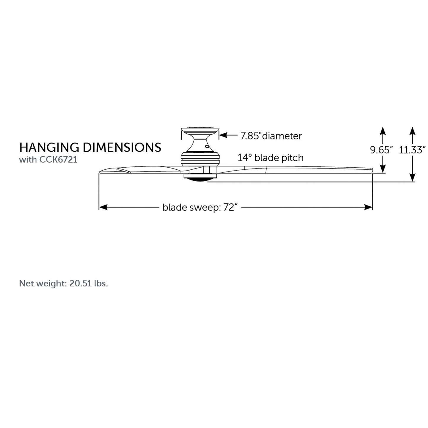 Fanimation Spitfire DC Custom 72in 1-Light Ceiling Fan | Matte Black and White Washed Buttonwood Blades | Covered Patio | Model FPD6721BBL-72WW-LK-F