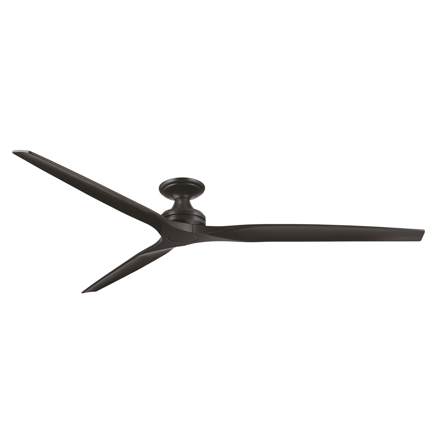 Fanimation Spitfire DC Custom 84in Flush Ceiling Fan | Black and Black Blades | Indoor & Covered Outdoor | 84 x 84 x 9.65 in | Model FPD6721BBL-84BL-F