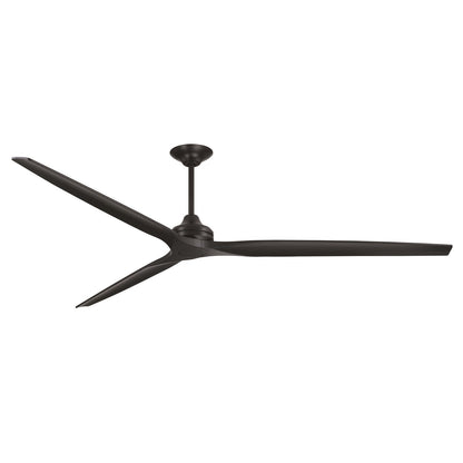 Fanimation Spitfire 96in Ceiling Fan | Black and Black Buttonwood | Covered Patio & Sunroom | 96 x 96 x 19.69 in | Model FPD6721BBL-96BL