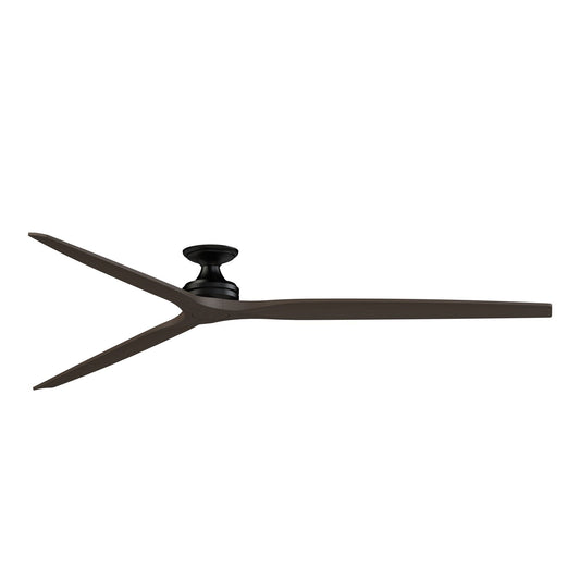 Fanimation Spitfire 96in Flush Mount Smart Ceiling Fan | Black and Dark Walnut | Covered Patio & Great Room | Model FPD6721BBL-96DWA-F