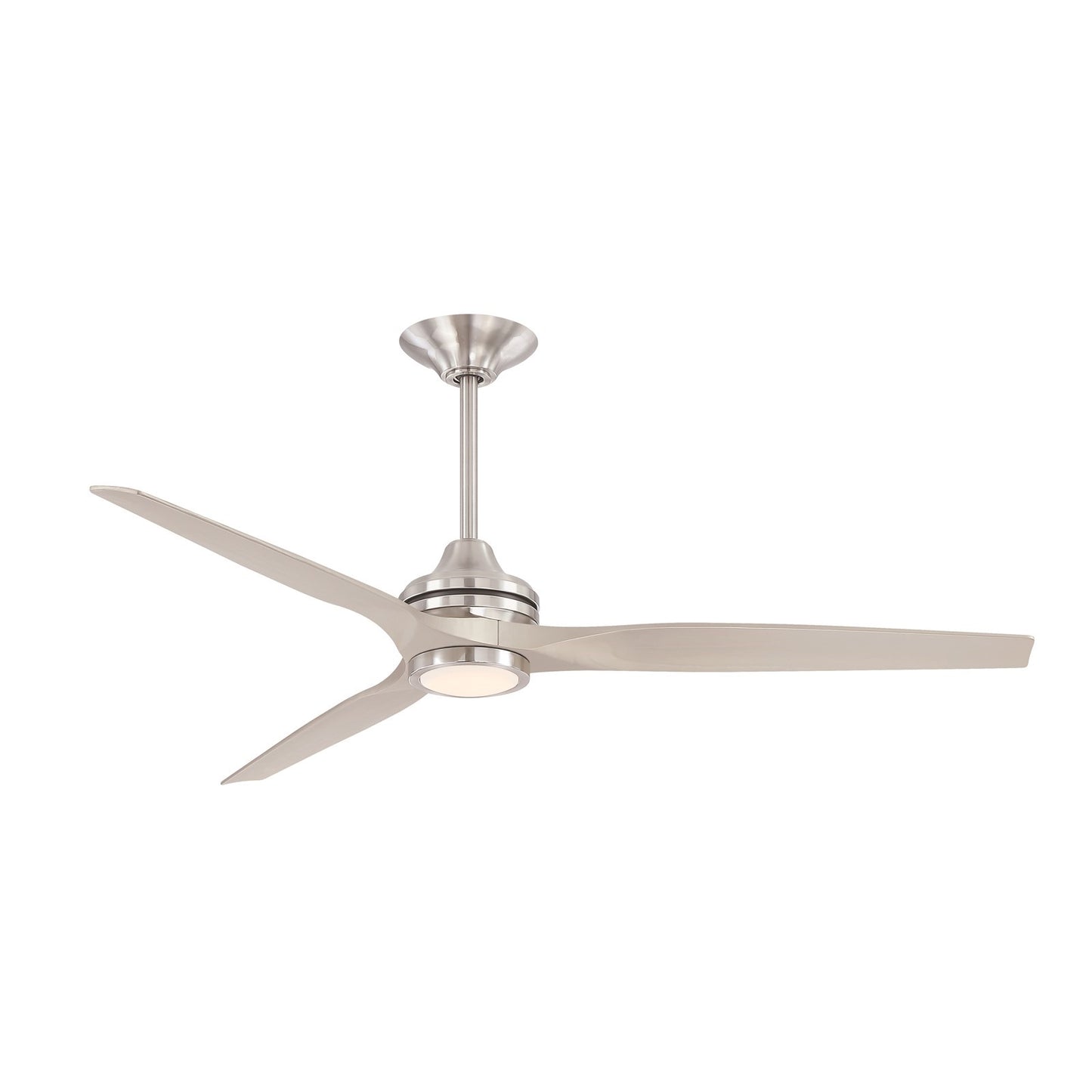 Fanimation Spitfire DC Custom 64in Smart Ceiling Fan with LED Light Kit | Brushed Nickel and Brushed Nickel Blades | Model FPD6721BBN-64BN-LK