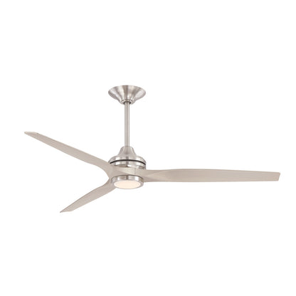 Fanimation Spitfire DC Custom 64in Smart Ceiling Fan with LED Light Kit | Brushed Nickel and Brushed Nickel Blades | Model FPD6721BBN-64BN-LK