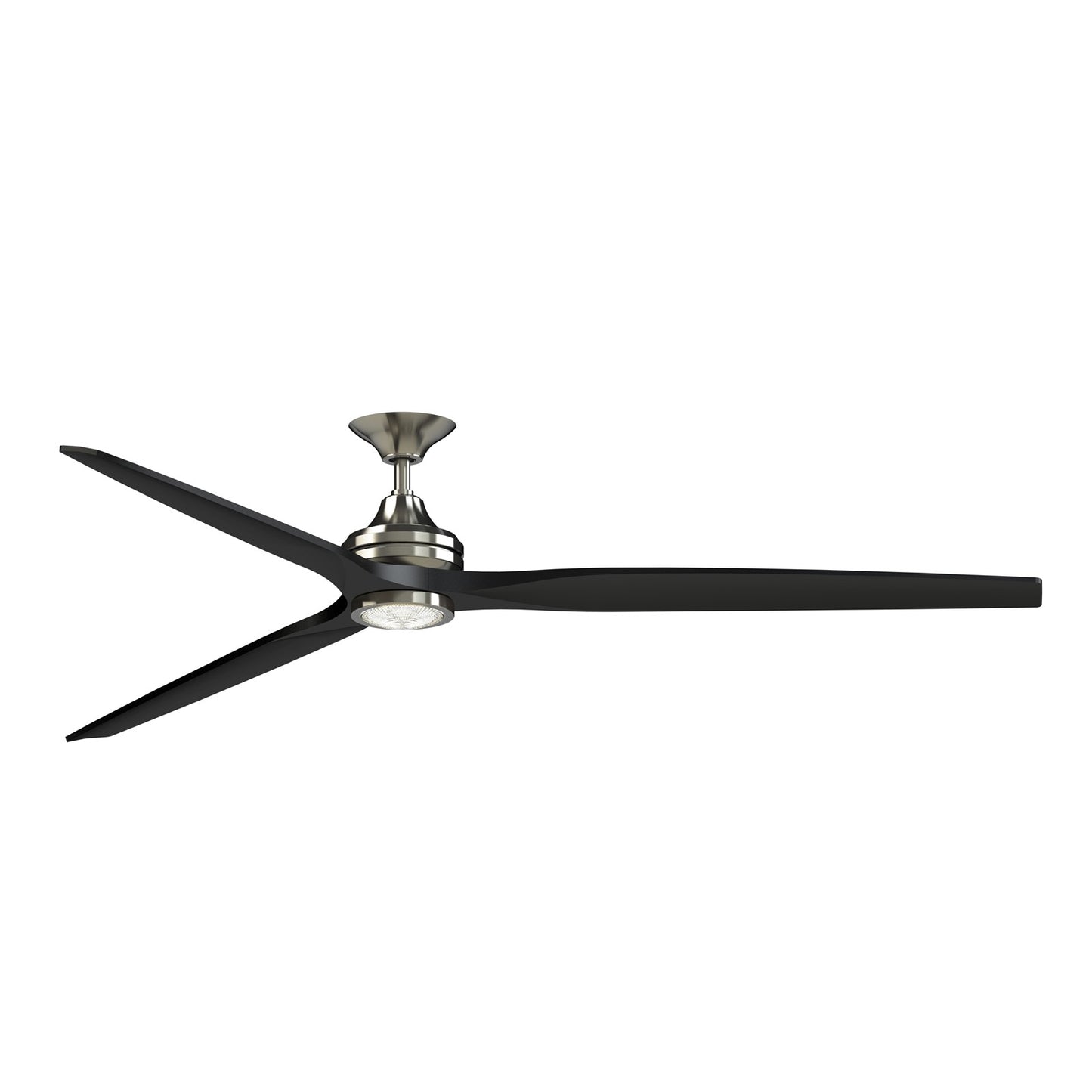 Fanimation Spitfire DC Custom 84in 1-Light Ceiling Fan | Brushed Nickel and Fresnel/Frosted Glass | Covered Patio & Living | Model FPD6721BBN-84BL-LK
