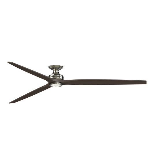Fanimation Spitfire 96in 3-Light Ceiling Fan | Brushed Nickel and Dark Walnut Buttonwood | Covered Patio & Great Room | Model FPD6721BBN-96DWALKF