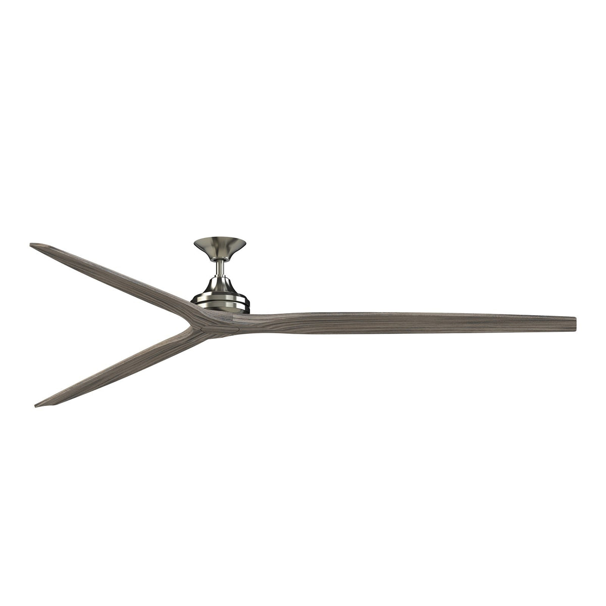 Fanimation Spitfire DC Custom 96in Ceiling Fan | Brushed Nickel and Weathered Wood Buttonwood | Covered Patio & Great Room | Model FPD6721BBN-96WE