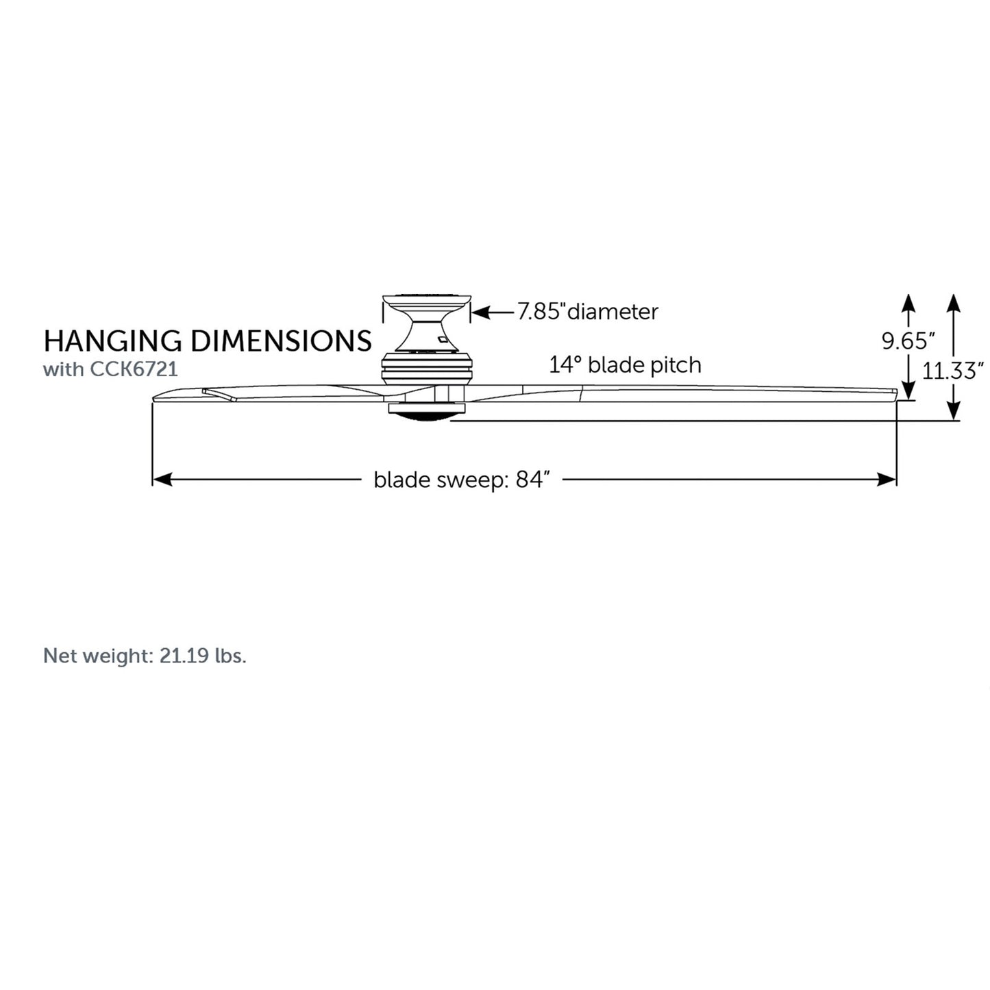 Fanimation Spitfire DC Custom 84in Flush Smart Ceiling Fan | Brushed Satin Brass and Koa Wood Blades | Covered Patio | Model FPD6721BBS-84K-F
