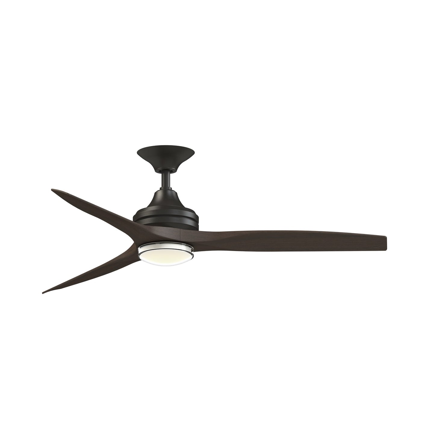 Fanimation Spitfire 54in DC Ceiling Fan | Dark Bronze and Dark Walnut Blades | Covered Patio & Indoor Rooms | Model FPD6721BDZ-54DWA-DWLK