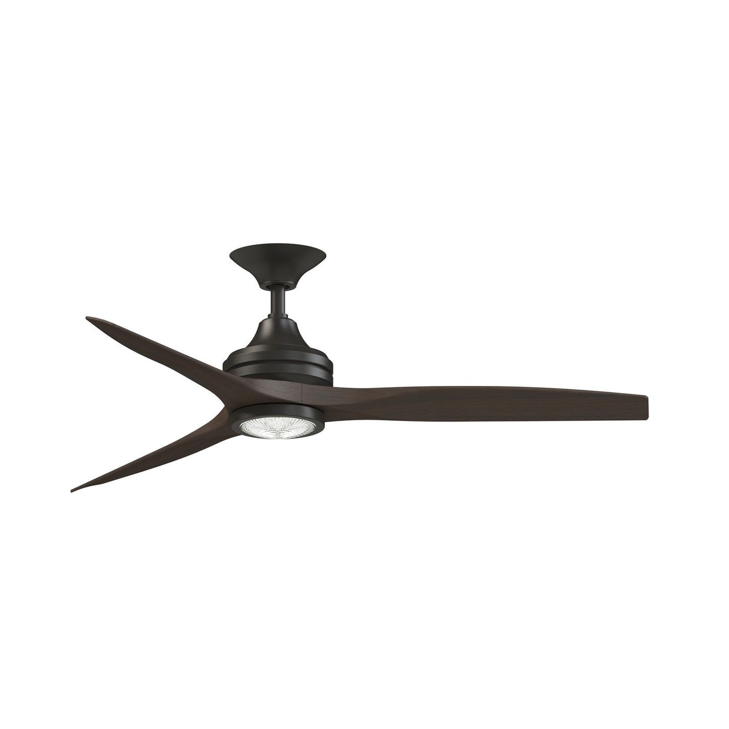 Fanimation Spitfire 54in DC Ceiling Fan | Dark Bronze and Dark Walnut Blades | Covered Patio & Indoor Rooms | Model FPD6721BDZ-54DWA-LK