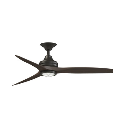 Fanimation Spitfire 54in DC Ceiling Fan | Dark Bronze and Dark Walnut Blades | Covered Patio & Indoor Rooms | Model FPD6721BDZ-54DWA-LK