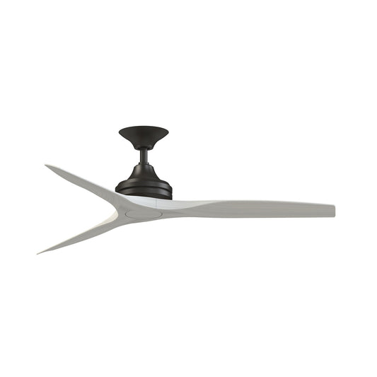 Fanimation Spitfire 54in 3-Blade DC Ceiling Fan | Dark Bronze and White Washed | Covered Patio & Living Room | Model FPD6721BDZ-54WW