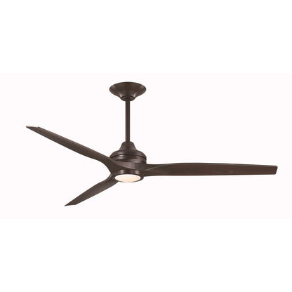 Fanimation Spitfire 64in Downrod Smart Ceiling Fan | Dark Bronze and Dark Walnut | Covered Patio & Living Room | Model FPD6721BDZ-64DWA-LK