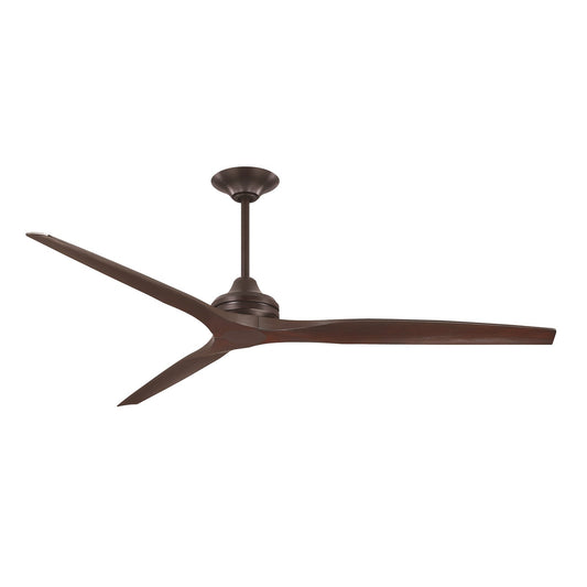 Fanimation Spitfire DC Custom 72in Ceiling Fan | Dark Bronze and Dark Walnut Buttonwood | Covered Patio & Great Room | Model FPD6721BDZ-72DWA