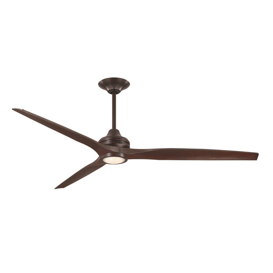 Fanimation Spitfire 72in Downrod Smart Ceiling Fan | Dark Bronze and Dark Walnut | Covered Patio & Bedroom | Model FPD6721BDZ-72DWA-LK