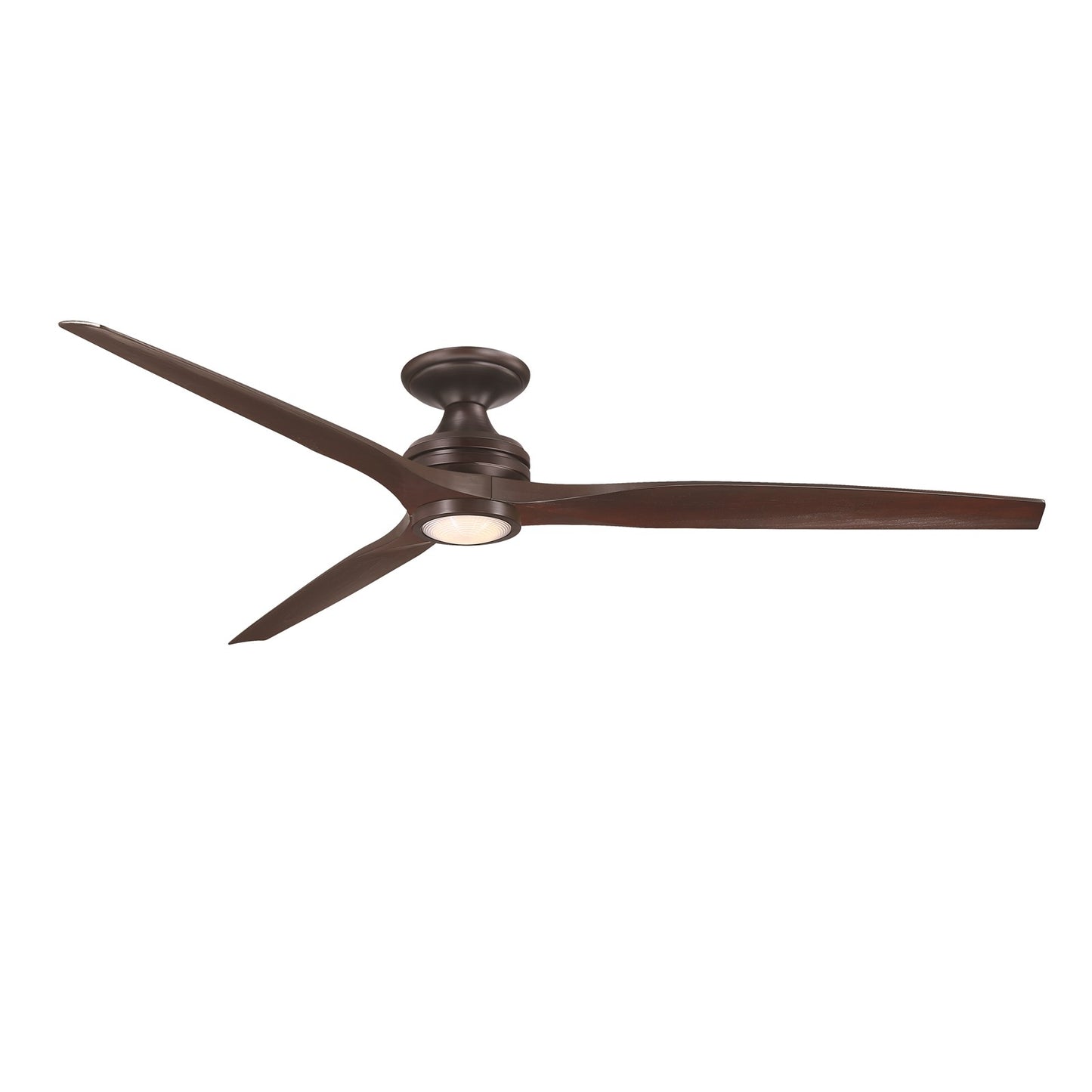 Fanimation Spitfire 72in Flush Smart Ceiling Fan | Dark Bronze and Dark Walnut | Covered Patio & Bedroom | Model FPD6721BDZ-72DWALKF