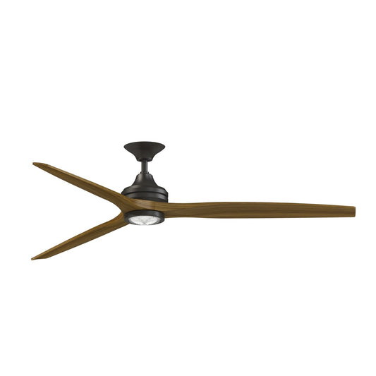 Fanimation Spitfire 72in 3-Blade Ceiling Fan | Dark Bronze and Koa Wood Blades | Covered Patio & Living Room | Model FPD6721BDZ-72K-LK