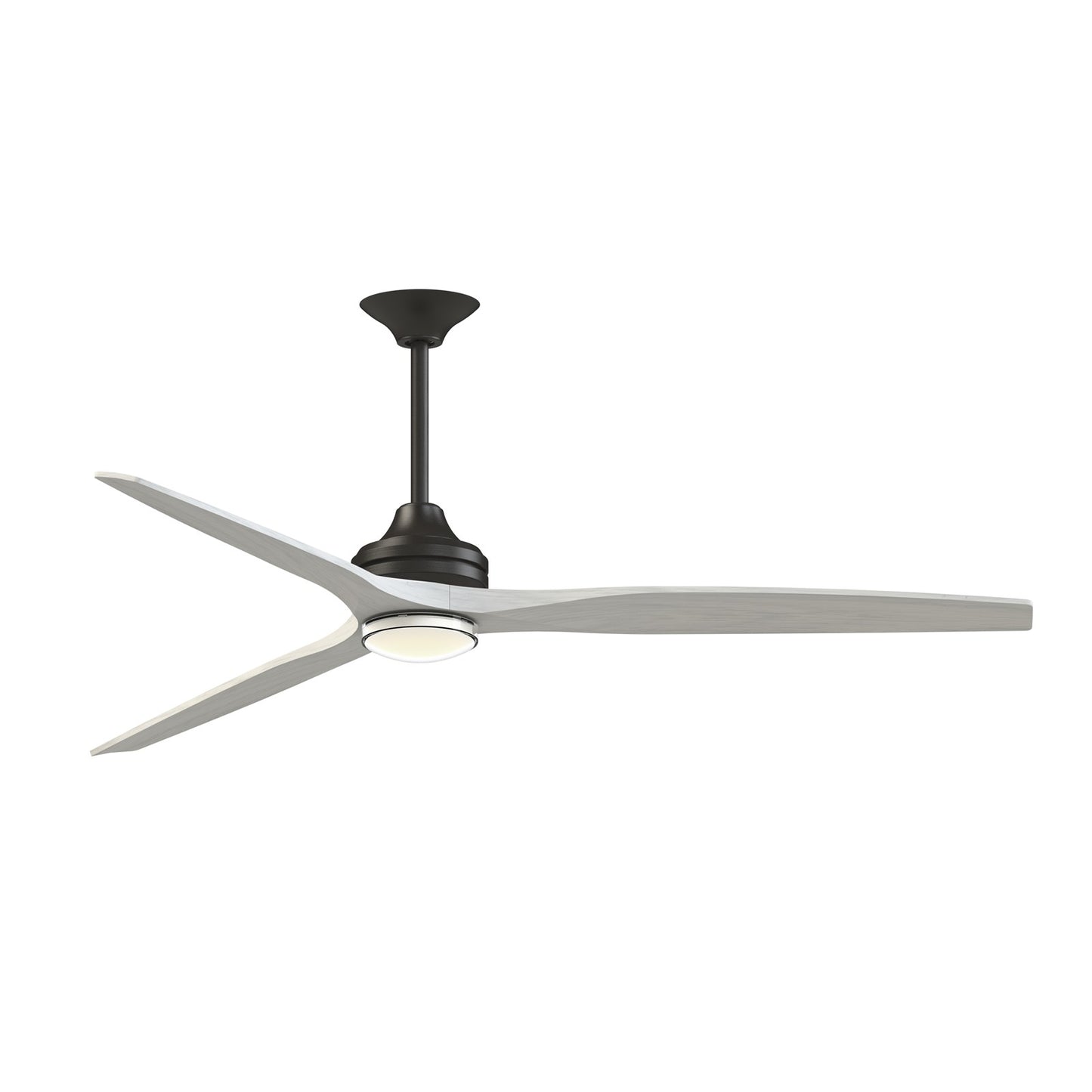 Fanimation Spitfire 72in 3-Light LED Ceiling Fan | Dark Bronze and White Washed Buttonwood Blades | Covered Patio | Model FPD6721BDZ-72WW-DWLK