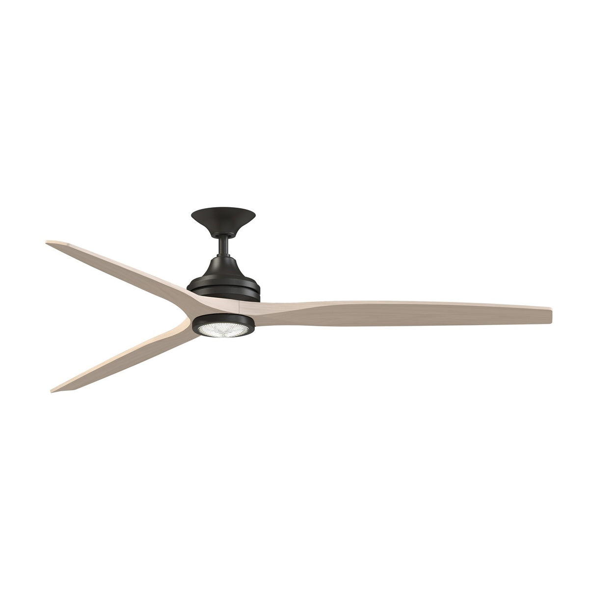 Fanimation Spitfire 72in 3-Light LED Ceiling Fan | Dark Bronze and White Washed Buttonwood Blades | Covered Patio | Model FPD6721BDZ-72WW-LK
