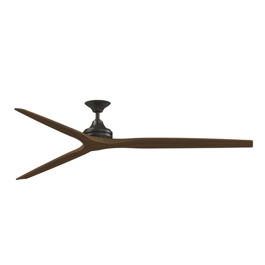 Fanimation Spitfire DC Custom 84in 3-Blade Ceiling Fan | Dark Bronze and Whiskey Wood | Covered Patio & Living Room | Model FPD6721BDZ-84WK