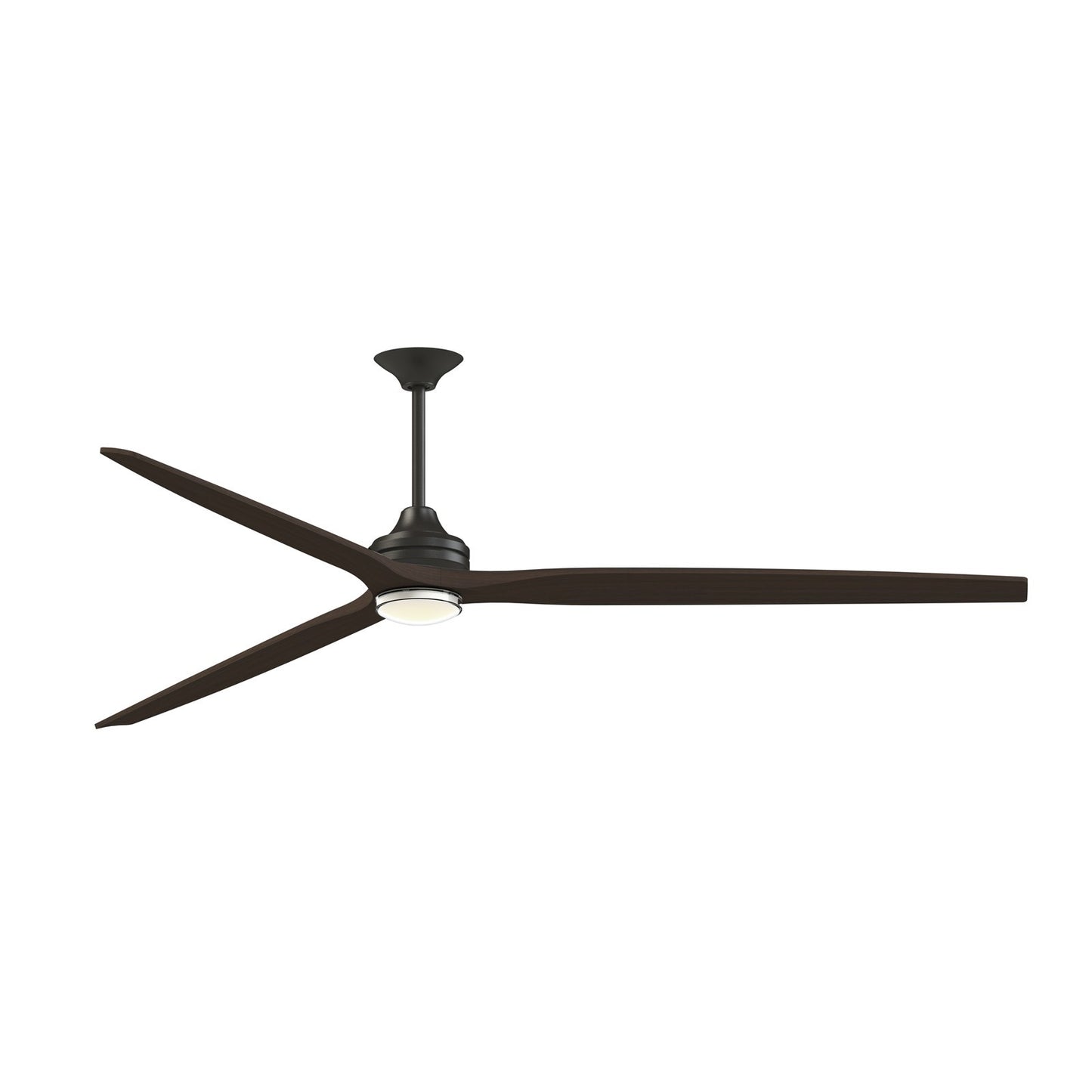 Fanimation Spitfire DC Custom 96in 1-Light Ceiling Fan | Dark Bronze and Dark Walnut Buttonwood | Covered Patio | Model FPD6721BDZ-96DWA-DWLK