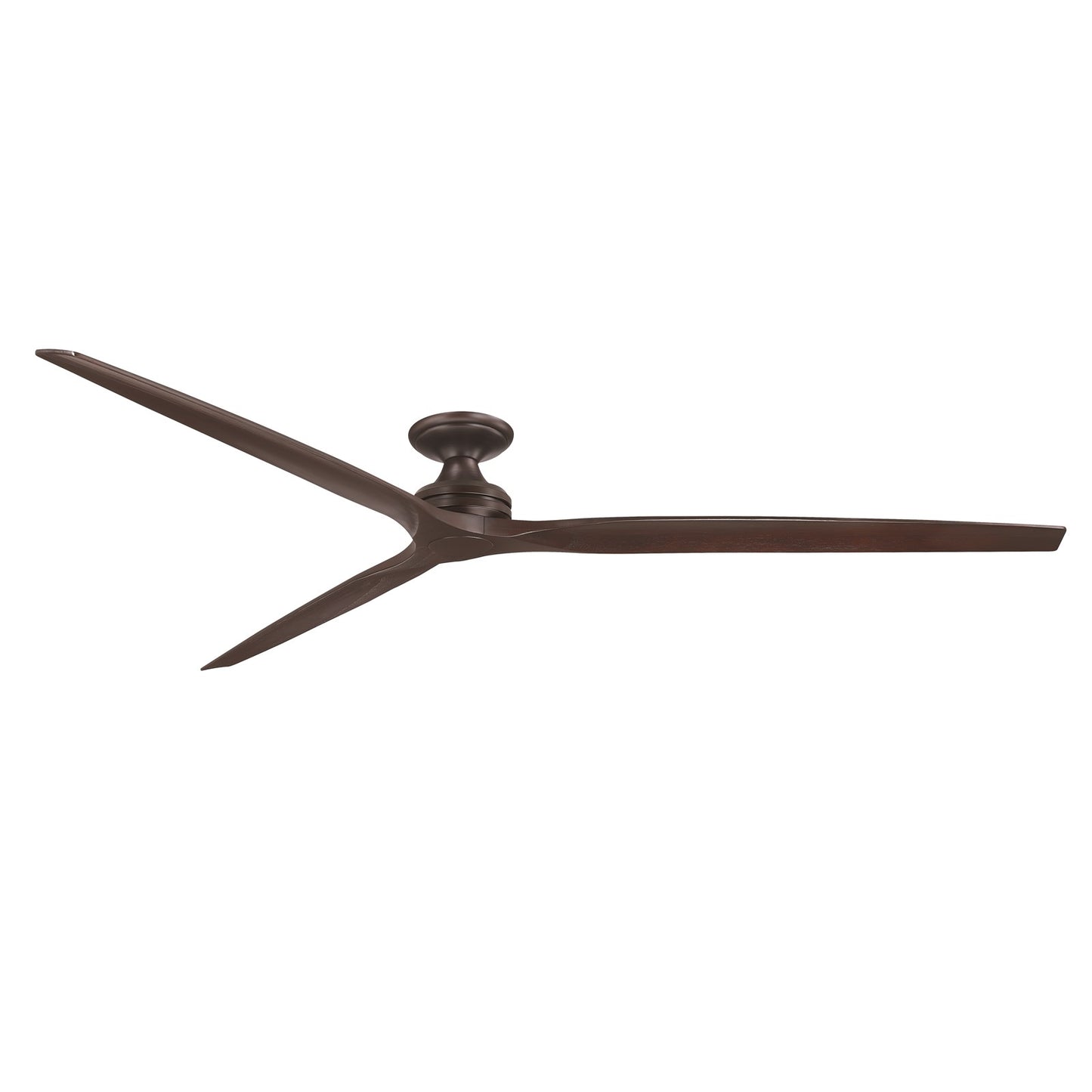 Fanimation Spitfire DC Custom 96in Flush Smart Ceiling Fan | Dark Bronze and Dark Walnut | Covered Patio & Great Room | Model FPD6721BDZ-96DWA-F