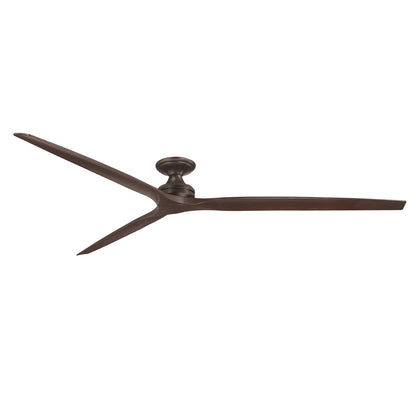 Fanimation Spitfire DC Custom 96in Flush Smart Ceiling Fan | Dark Bronze and Dark Walnut | Covered Patio & Great Room | Model FPD6721BDZ-96DWA-F