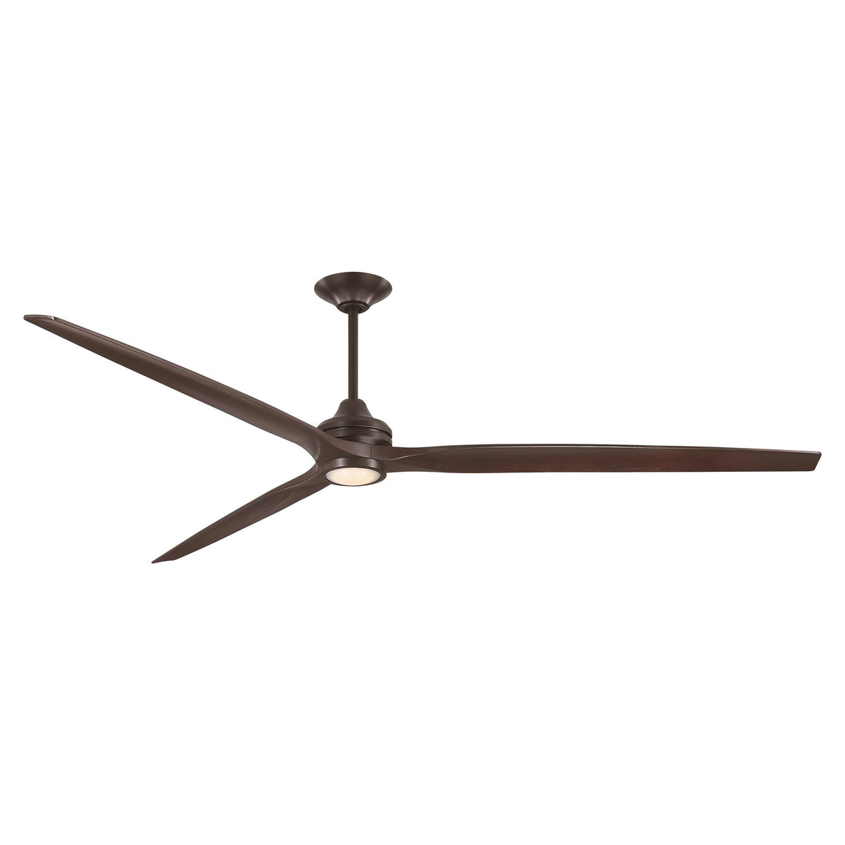 Fanimation Spitfire DC Custom 96in Downrod Smart Ceiling Fan | Dark Bronze and Dark Walnut | Covered Patio & Great Room | Model FPD6721BDZ-96DWA-LK