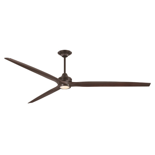Fanimation Spitfire DC Custom 96in Downrod Smart Ceiling Fan | Dark Bronze and Dark Walnut | Covered Patio & Great Room | Model FPD6721BDZ-96DWA-LK
