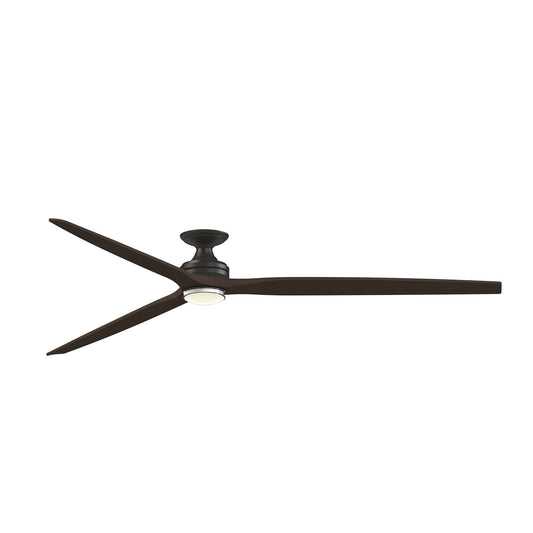 Fanimation Spitfire DC Custom 96in Flush Smart Ceiling Fan | Dark Bronze and Dark Walnut | Covered Patio & Great Room | Model FPD6721BDZ-96DWADWLKF