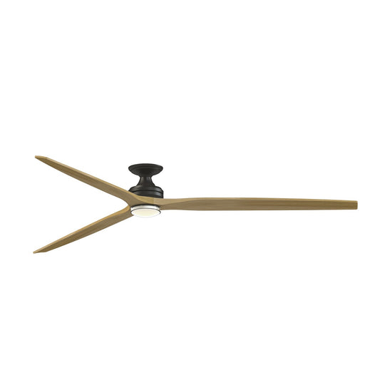 Fanimation Spitfire 96in Flush Smart Ceiling Fan with LED CCT Select Double-Walled Marine Light Kit | Dark Bronze and | Model FPD6721BDZ-96N-DWLK-F
